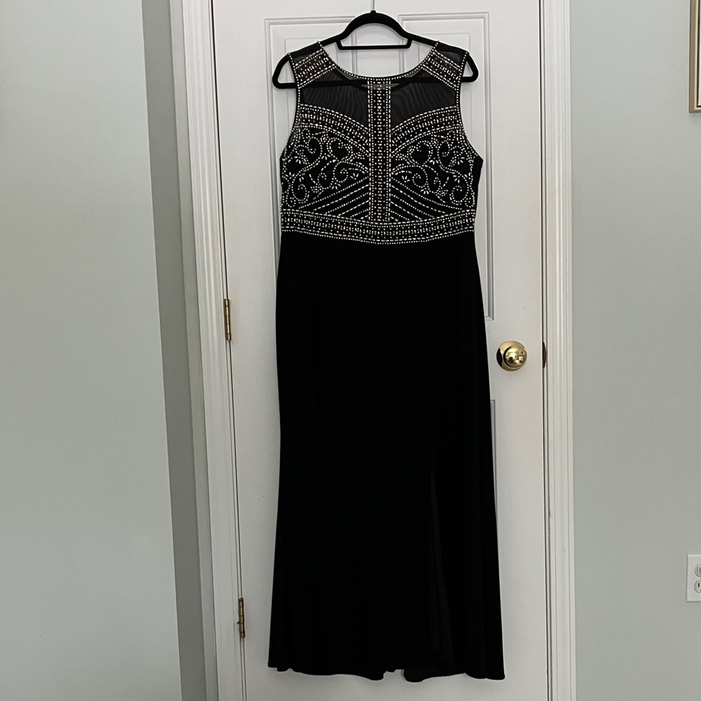 Stretchy black beaded dress
